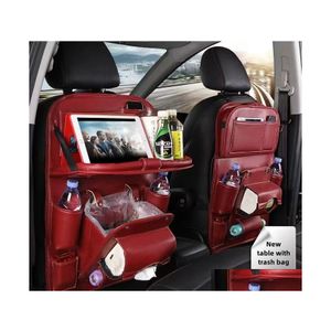 Auto -organisator interieur accessoires 1 st pu lederen stoel opslag hang tas mtifunctionele iPad mini -houder voor kinderen drop levering m dhl1t