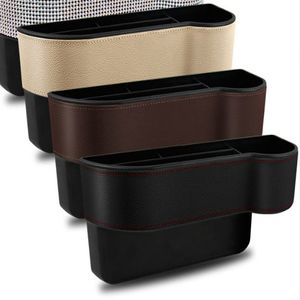 Car Organizer Leather Cup Holder Seat Multifunctional Auto Gap Storage Box Abs Seam Pockets Trunk