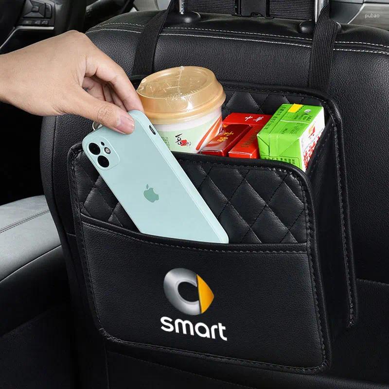 Car Organizer Multi-function Storage Bag Seat Back Cup Snack Phone Pocket For Smart Fortwo Forfour 451 453 Accessories