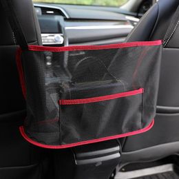 Organisateur de voiture filet poche siège dos maille sac à main support sac banquette arrière animal de compagnie enfant barrière Auto pochette de rangement pour téléphone Document