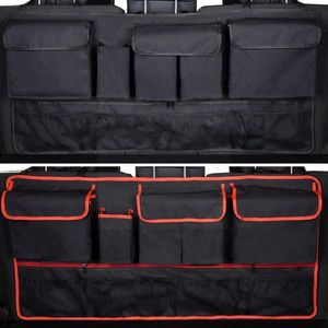 Organisateur de voiture Oxford tissu véhicule arrière sac de rangement multifonctionnel couleur dos rouge suspendu Blac Q6g9