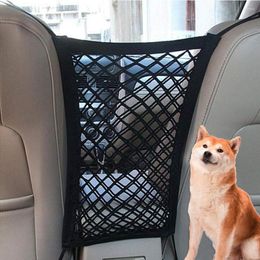 Organizador de coche Red de aislamiento para mascotas Funda para asiento de perro Protección Bolsa de almacenamiento de seguridad Tronco