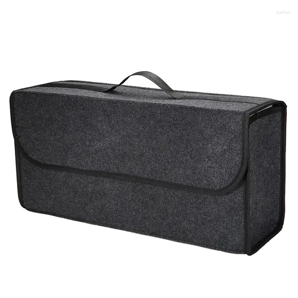 Organisateur de voiture Portable pliable, boîte de rangement de bottes, sac de rangement pratique en tissu feutré pour Automobile, outils de stockage appropriés, petits objets