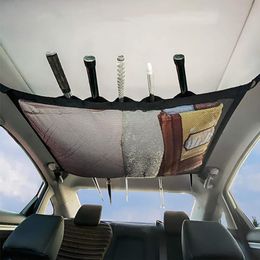 Auto Organizer Draagbare SUV Plafond Opslag Pocket Dak Cargo Net Bag Hengelhouder Voertuig Trunk Pouch Diversen