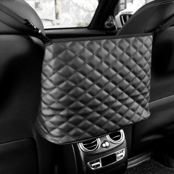 Organisateur de voiture en cuir PU entre siège avant accessoires Auto sac de rangement intérieur Automobile et accoudoir