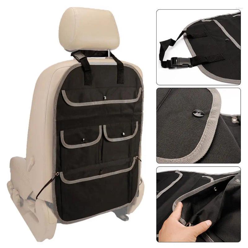 Car Organizer Seat Back Multi-Pocket Sundries Storage Bag Kids Anti-Kick Mat