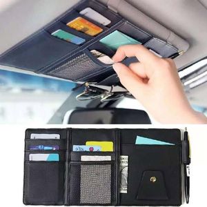 Auto Organizer Sun Visor Storage Antislip Elastische Geweven Board voor Zonnebril Houder Parking Fuel Card Digitale Accessoires