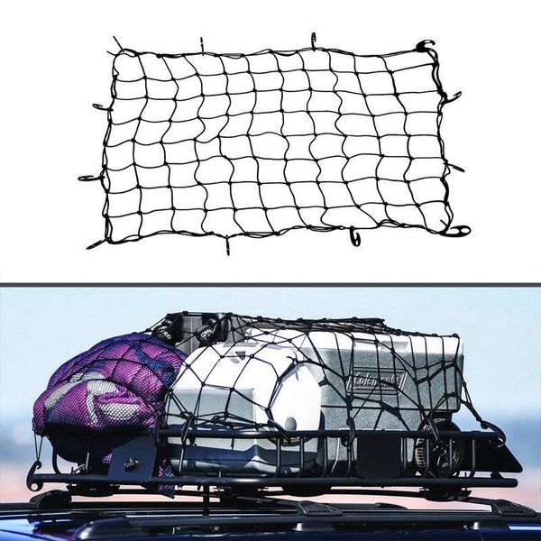 Organisateur de voiture SUV camion toit élastique chaîne support maille stockage filet à bagages 120x90CM noir camping-car remorque accessoires extérieurs