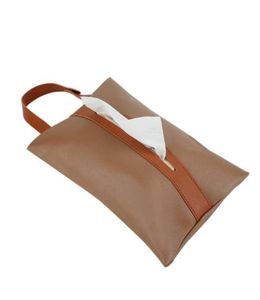 Organisateur de voitures Boîte de carvins toilettes tiroir en cuir suspendu Couverture de tissu doux créatif Sac assorti simple Bag7690250