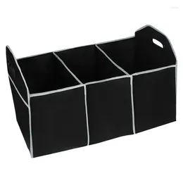 Organisateur de coffre de voiture, conteneur de rangement pliable avec 3 compartiments, boîte de chargement étanche multifonctionnelle