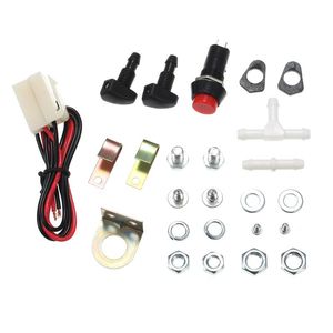 Organizador de automóviles Kit de botella de lavadora de parabrisas universal con bomba Jets de manguera Interruptor de cableado Herramientas de limpieza Accesorios2290