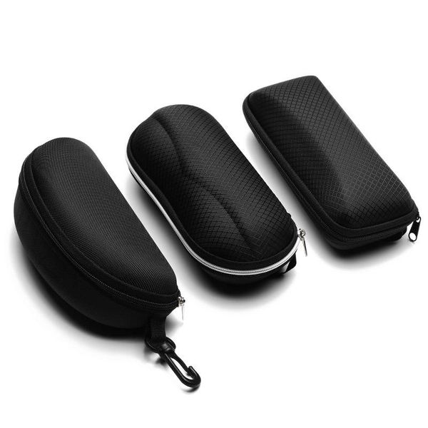 Organisateur de voiture fermeture éclair hommes et femmes étui à lunettes de protection boîte lunettes de soleil sac de voyage dur noir accessoires portables voiture