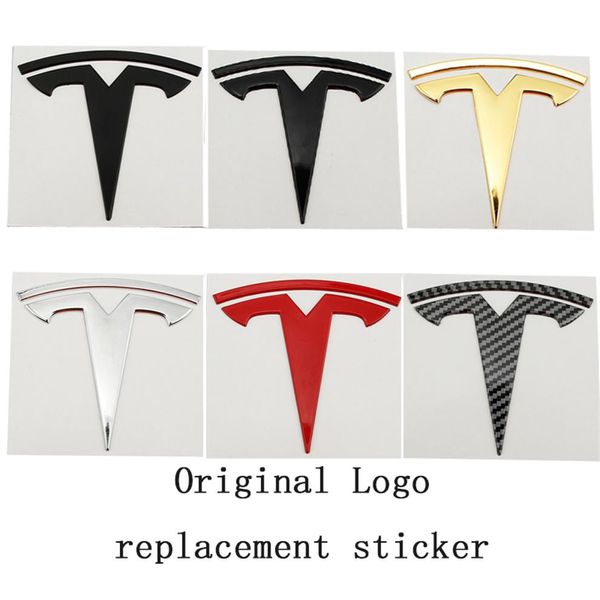 LOGO ORIGINAL DE CAR STACKER DE REEMPLAZO DE METAL PARA TESLA MODELO 3 LOGO DEL TRUNTO DEL TRIBA DEL TRIVA REEMPLAZO CADA DE LA CUCIPAS ACCESORIAS STACTORES261O