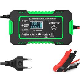 Voiture Autre électronique automobile Nouveau chargeur de batterie 6A 12V intelligent avec écran tactile LCD Écran PSE Chargeurs de réparation Wet Dry Lead Acid Drop Deliv Dhxqi