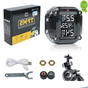 Auto Overige Auto-elektronica Nieuwe motorfiets Bandenspanningsensoren Moto Tmps-bewakingssysteem 2 wielband Externe sensor voor motor Dhv7F