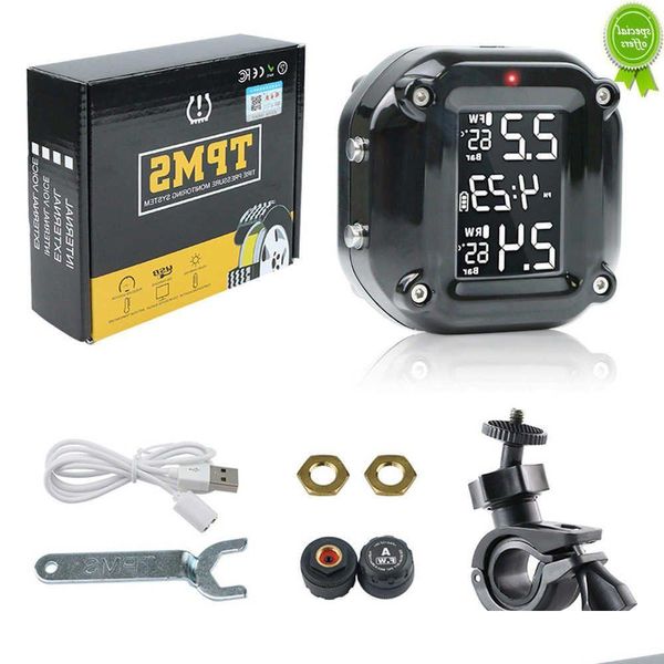 Otros automóviles Electrónica para automóviles Nuevos sensores de presión de neumáticos de motocicleta Moto Tmps Sistema de monitoreo Sensor externo de neumáticos de 2 ruedas para motocicleta DHV7F