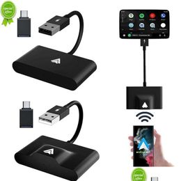 Voiture autre électronique automobile nouveau miroir de dongle sans fil filaire pour modifier Android Sn Smart Link 14 15 Plug Play connexion non inductive Dhzc5