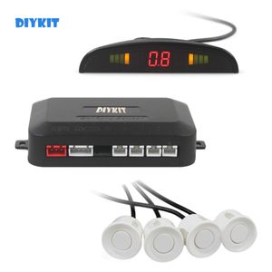 DIYKIT – capteurs Radar de stationnement pour voiture, système de sauvegarde avec écran rétroéclairé LED + 4 capteurs pour système de vue arrière de voiture