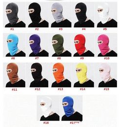 Auto-deel van het ski snowboard Wind Cap Outdoor Balaclavas Sporthek Gezicht Masker Politie Fietsen Balaclavas Motorfiets Face Maskers 17 kleuren G0525