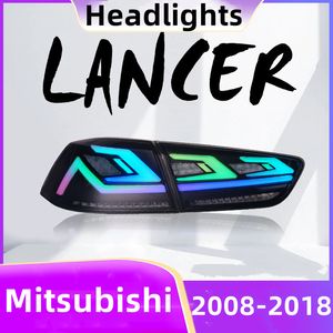 Pièces de voiture feu arrière LED pour Mitsubishi Lancer EX EVO 20 08-20 18 RGB séquentiel clignotants feux arrière de frein