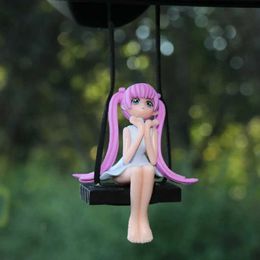 Auto Hanger Interieur Decor Sailor Moon Swing Figuur Opknoping Gadget Auto Achteruitkijkspiegel Vrouw Roze Ornament Dashboard Accessorie