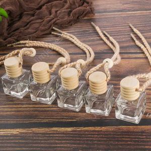 Bouteille de parfum de voiture voiture pendentif parfum ornement assainisseur d'air pour diffuseur d'huiles essentielles parfum bouteille en verre vide 10 ml DAJ142