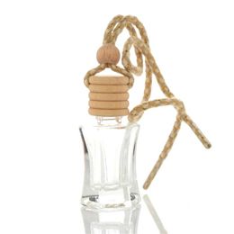 Bouteille de parfum de voiture, diffuseur d'huile essentielle, pendentif, ornement rechargeable, bouteilles vides suspendues en verre, désodorisant, accessoires de décoration