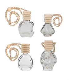 Botella de perfume de automóvil botellas de vidrio colgante perfumes vacíos aromaterapia difusionable difusor aire fresco fragancia colgante 6095935