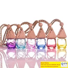 Auto parfum fles hanger Essentiële olie diffuser kleurrijke hangende container kleding ornamenten luchtverfrissing hangers leeg