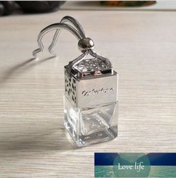 Bouteille de parfum de voiture rétroviseur ornement suspendu huiles essentielles diffuseur Cube désodorisant creux bouteilles en verre vides