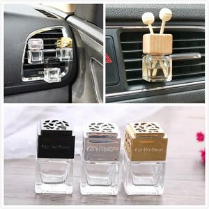 Bouteille vide de parfum de voiture avec clip, bouteille de parfum de voiture colorée pour sortie d'air de climatiseur Automobile, désodorisant de voiture, verre suspendu