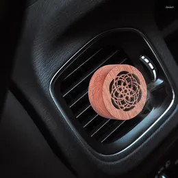 Car Perfume Essential Oil Diffuser Wooden Small Box Scent Ornament 6 Holes Air Outlet Interior Accessories