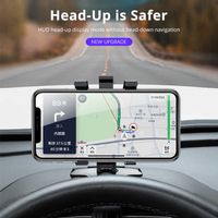 Porte-voiture de voiture Porte-téléphonie à 360 degrés Mobile Mobile Miroir du rétroviseur Visor Sun en support de navigation GPS