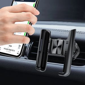 Autotelefoonhouder 360 rotatiestandaard voor mobiele telefoon Universele zwaartekracht Autotelefoonhouder In auto Air Vent Clip Mount GPS-ondersteuning 240126