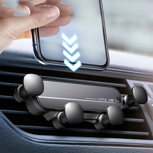 Autotelefoonhouder Air Vent Clip Mount Mobile Cell Mounts Stand in Cars GPS -ondersteuning voor iPhone 13 12 Pro Xiaomi Samsung