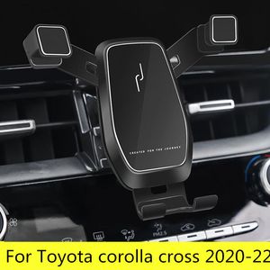 Soporte de teléfono para coche, abrazadera de Clip para montaje en salida de aire, soporte para teléfono móvil para Toyota Corolla corss, accesorios 2020 2021 2022