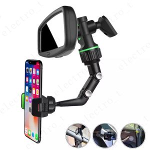 Support de téléphone de voiture universel réglable, Clip rotatif à 360 degrés, rétroviseur, vue à la première personne, prise de vue vidéo de conduite