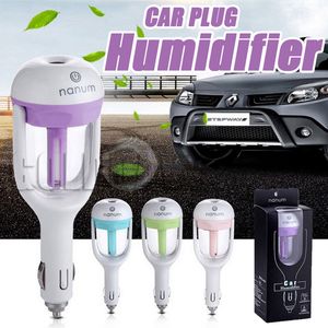 Voiture Plug Humidificateurs Parfum Rafraîchissant Ehicular Huile Essentielle Humidificateur À Ultrasons Arôme Brume Diffuseur De Voiture