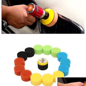 Polisseuses de voiture 16 pièces/ensemble tampon de polissage pour polisseuse 2 pouces 50mm cercle Kit d'outils de polissage cire Pidora livraison directe mobiles motos Dhlzf