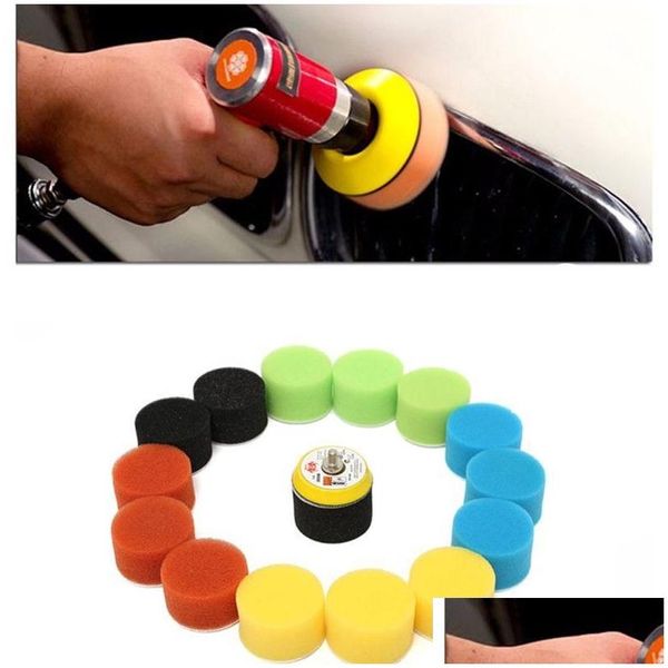 Polisseuses de voiture 16 pièces/ensemble tampon de polissage pour polisseuse 2 pouces 50mm cercle Kit d'outils de polissage cire Pidora livraison directe mobiles motos AU Ot9Fs