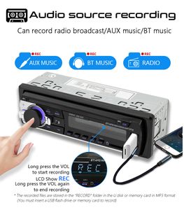 Auto radio 1 din stereo audio bluetooth nieuwste functie afstandsbediening mp3 speler aux/tf/usb fm radio tape recorder