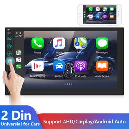 Autoradio 2 Din 7 "prise en charge Android Auto/Carplay/AHD MP5 lecteur multimédia écran tactile Autoradio Bluetooth USB FM Audio