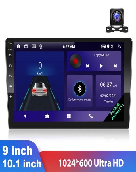 ACUR RADIO 2G32G Android 11 Wifi GPS GPS AHD Bluetooth Receiver stéréo 79101 pouces 2 Din Autoradio Car Multimedia Player4956312