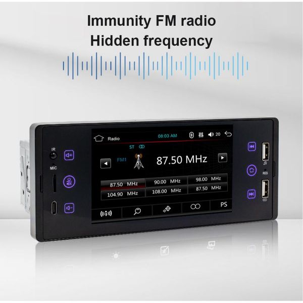 Car radio 5 pouces tactile écran HD MP5 lecteur U Disk TF FM Dual USB Bluetooth Calles Téléphone Projeté Video Music Auto Audio Radio