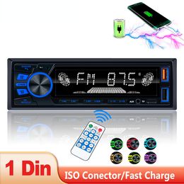 Autoradio 820 MP3-speler FM-tuner met AUX-ingang USB-oplaadfunctie BT SD met draadloze stuurwielafstandsbediening