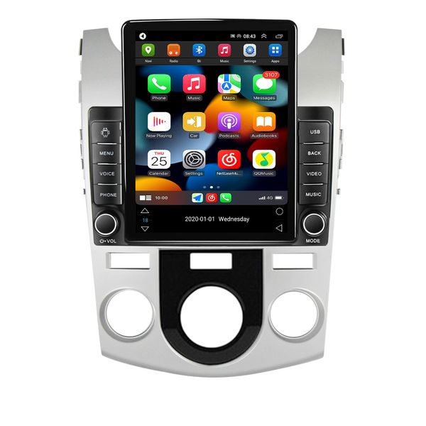 Rádio de vídeo do carro 9 polegadas android para 2008-2012 kia forte mt sistema de navegação suporte carplay tv digital dvr câmera retrovisor