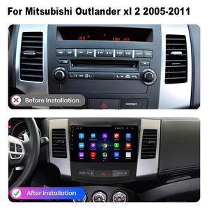 Auto Video Radio Android Support USB TF IR Multi-taille Bluetooth en WiFi GPS-navigatie voor Mitsubishi Outlander