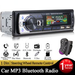 Autoradio Audio 1din Bluetooth stéréo lecteur MP3 récepteur FM 60Wx4 avec télécommande AUX/USB/TF carte dans le Kit de tableau de bord