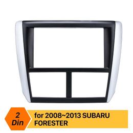 Radio de coche Fascia doble Din para 2008 2009-2013 Subaru Impreza Forester marco de montaje tablero CD DVD GPS Panel envolvente negro