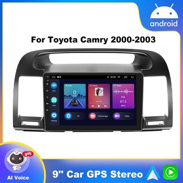 Video de Radio de coche para Toyota CAMRY 2000-2005 reproductor Multimedia Auto Android unidad principal con Bluetooth GPS WIFI